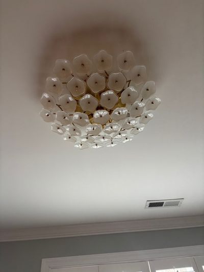 Visual Comfort & Co. designer flush-mount cluster fixture installation